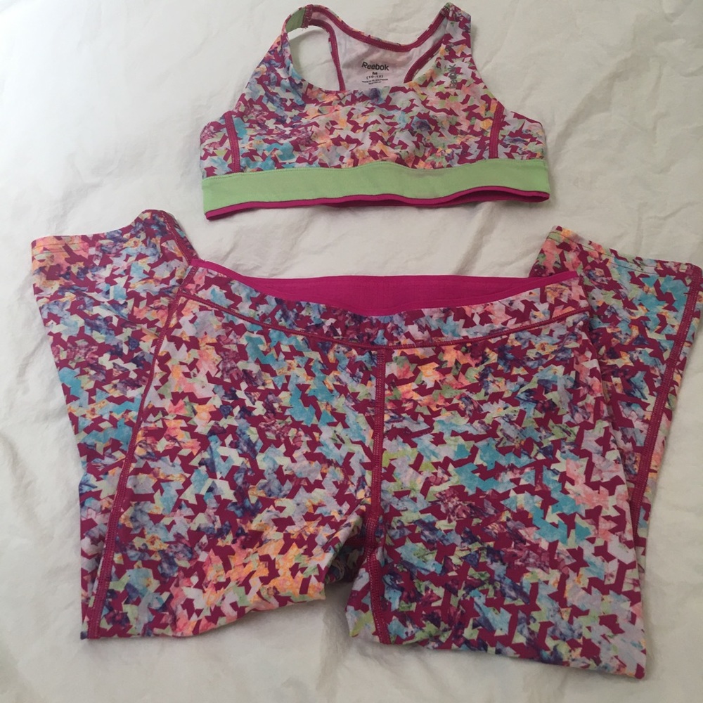 Reebok leggings and sports bra combo